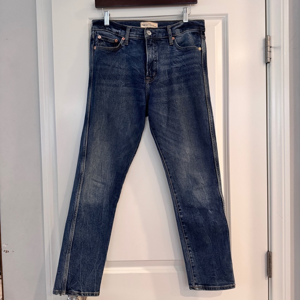 GAP HIGH RISE SLIM STRAIGHT Denim Blue Jeans SIZE 30 Women